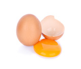 Fototapeta Desenie - eggs isolated on white background