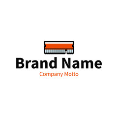 random access memory computer electronic brand logo design concept, vector illustration