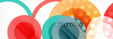 Abstract Colorful Geometric Composition - Multicolored Circle Background