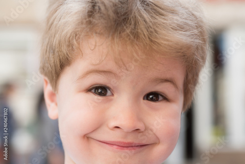 Kids Hair Needs A Lot Of Care Little Child With Stylish Haircut