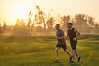 © realstock1 - The happy sportsmen running in the beautiful park