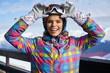 © ZoomTeam - Woman portrait in ski google. Girl portrait in hat and ski google