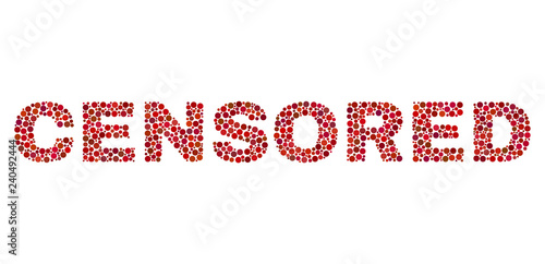 Vector Dot Censored Text Isolated On A White Background Censored Mosaic Label Of Circle Dots In Various Sizes Stock Vector Adobe Stock
