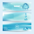 © kaidash - template with a blue background and the drops of pure water
