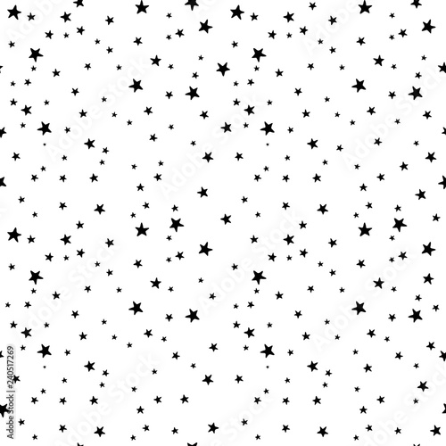 Dekoracja na wymiar  bezszwowe-wektor-wzor-z-czarno-bialymi-gwiazdami-o-roznych-rozmiarach-na-bialym-tle-dziecinny