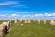 Ales Stenar - A Megalithic Monument In Scania In Southern Sweden.