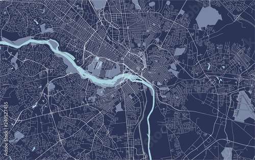 Fotomural map of the city of Richmond, Virginia, USA