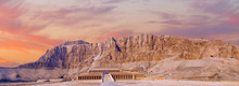 Temple Of Queen Hatshepsut, View Of The Temple In The Rock In Egypt	