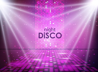 Wall Mural - disco abstract background. disco ball texture. spot light rays