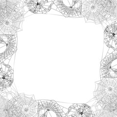 Wall Mural - black frame from spider webs group