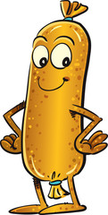 Wall Mural - Sausage Cartoon Character ,mascot