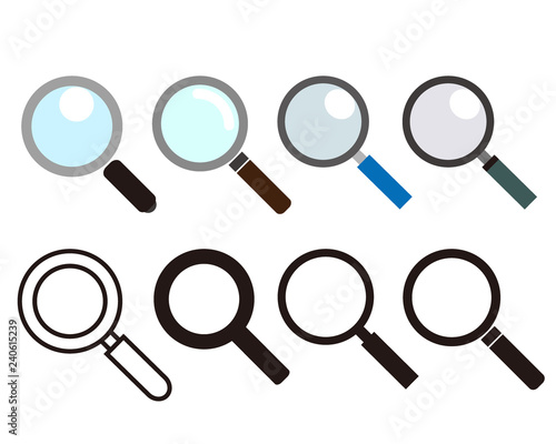 虫眼鏡 ルーペ 拡大鏡 ベクター Stock Vector Adobe Stock