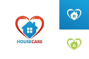 House Care Love Logo Template Design Vector, Emblem, Design Concept, Creative Symbol, Icon