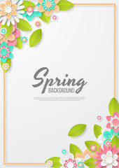Wall Mural - spring background with beautiful colorful flower. can be used for template, banners, wallpaper, flye