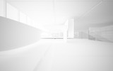 Fototapeta Panele - White smooth abstract architectural background. 3D illustration and rendering