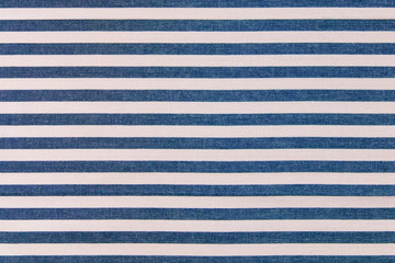 Blue and white stripes fabric background,  kitchen towel texture.