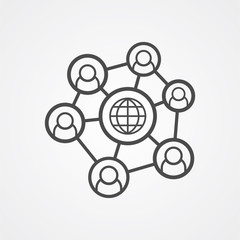 Network vector icon sign symbol