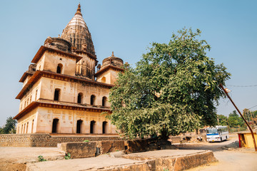 Wall Mural - Chhatris ancient ruins in Orchha, India