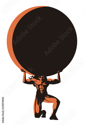 Fotomural atlas titan holding the globe