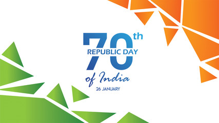 Wall Mural - Creative Poster, Banner or Flyer for Republic Day of India 26 January celebration with modern design