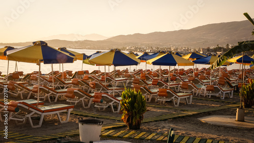 Plage De Kos Avec Parasols Et Bains De Soleil Buy This Stock Photo And Explore Similar Images At Adobe Stock Adobe Stock