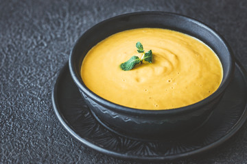 Wall Mural - Bowl of lentil coconut creamy soup