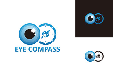 Eye Compass Logo Template Design Vector, Emblem, Design Concept, Creative Symbol, Icon