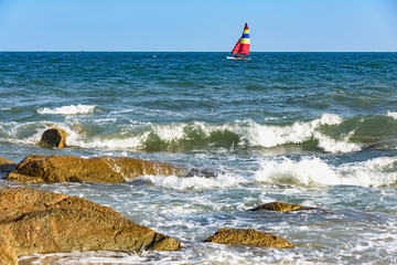 Wall Mural - boat with a sail