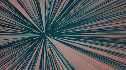 Wall Mural - abstract speed background. centric motion of star trails. 3d rendering. starburst dynamic lines or r