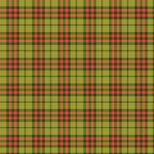 Green Red Tartan Plaid Scottish Pattern. Traditional Checkered British Fabric Simple Pattern. Scotch Tartan Seamless Classic Texture Background. Trendy Geometric Texture Check Tile Vector Illustration