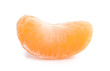 Piece of ripe tangerine on white background
