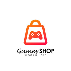 Poster - games store logo icon design template. game shop icon design