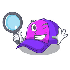 Sticker - Detective isolated cap in the a mascot