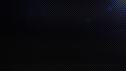 Wall Mural - Subtle Blue Flares on Black Carbon Steel features a metallic black background texture with subtle animated lights and flares in a blue hue