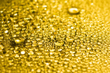 Gold Water Drops Background