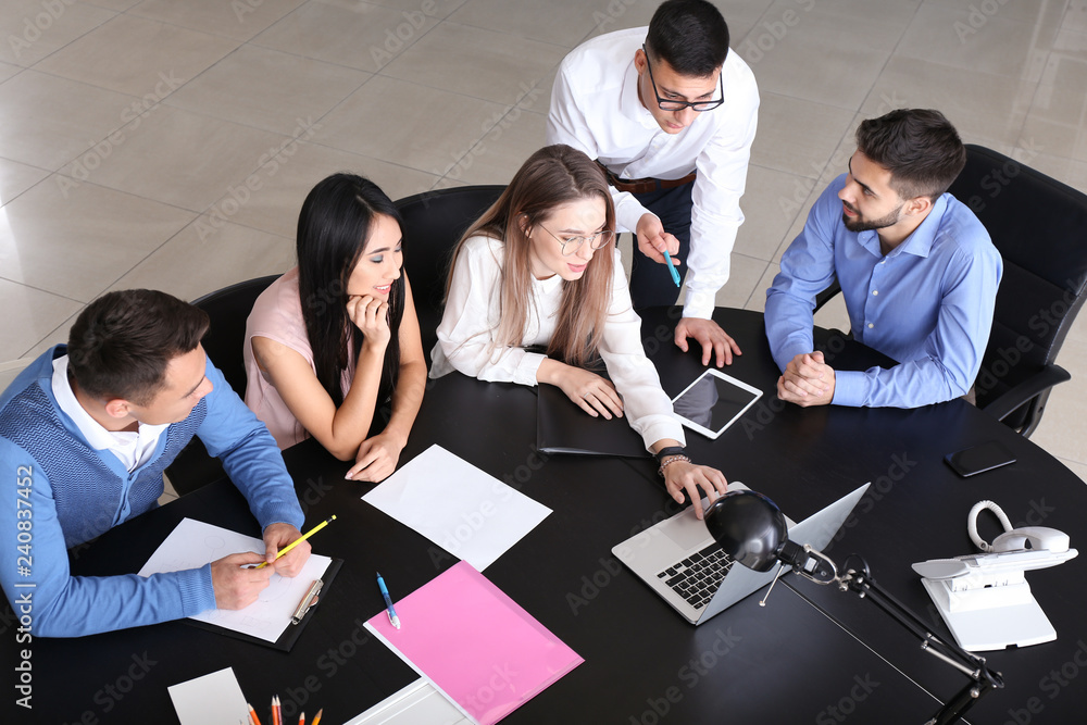 Group of young people studying at the university