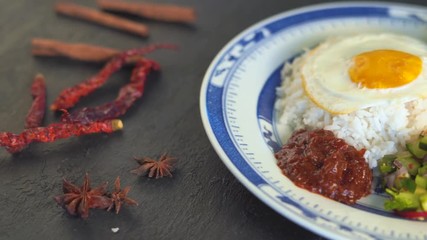 Wall Mural - nasi lemak ayam, malaysia dish