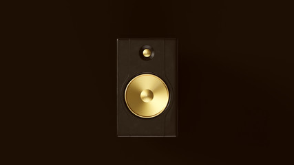 Wall Mural - Gold Speaker 3d illustration	