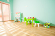 © oksix - Modern playroom for children in pink and mint colours