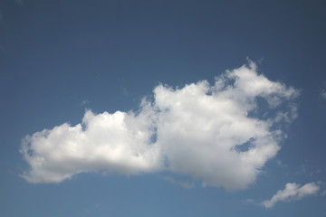 Wall Mural - Natural light colored clouds and sky. Beautiful background of air space in the blue sky. The best image of heaven in the autumn clouds of natural background.