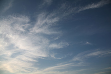 Wall Mural - Background of blue sky as picture. Abstract clouds and sky. The best most beautiful images of the heavens with clouds. 