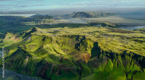 Zdjęcie XXL Islandia widok z lotu ptaka