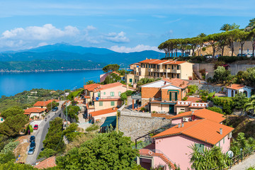 Wall Mural - Landscape with Capoliveri village, Elba island, Tuscany