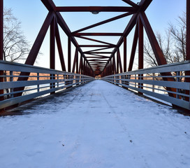 Wall Mural - vintage railroad bridge hiking trail