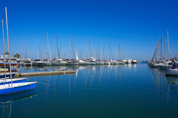 Poster - Denia marina port boats in alicante