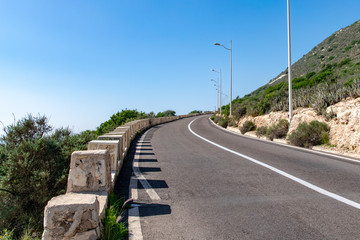 The road leading to Oufella Kasbah ruins, Agadir, Morocco, Africa