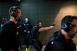 © OscarStock - Police training in shooting gallery with short weapon.