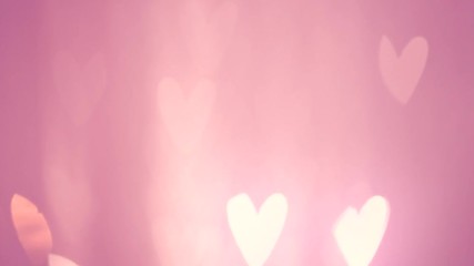 Wall Mural - Valentine's day pink holiday background. Heart shaped abstract blinking backdrop. 4K UHD video footage. 3840X2160