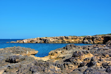 Poster - beach (cala mosche) in one of the most beautiful beaches of Sicily, in the Vendicari Natural Reserve syracuse italy