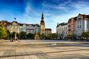 Town hall in the main square of the old town of Olomouc, Czech Republic. - Image